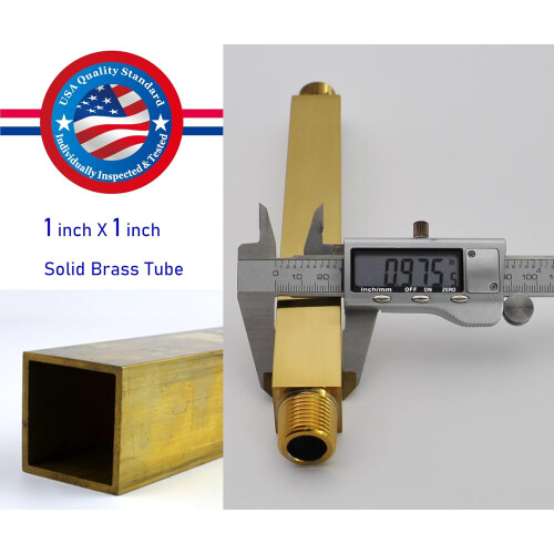 12 Inch Square Brushed Brass Shower Arm with Flange, Solid HeavyDuty Brass Ceiling Mount 1