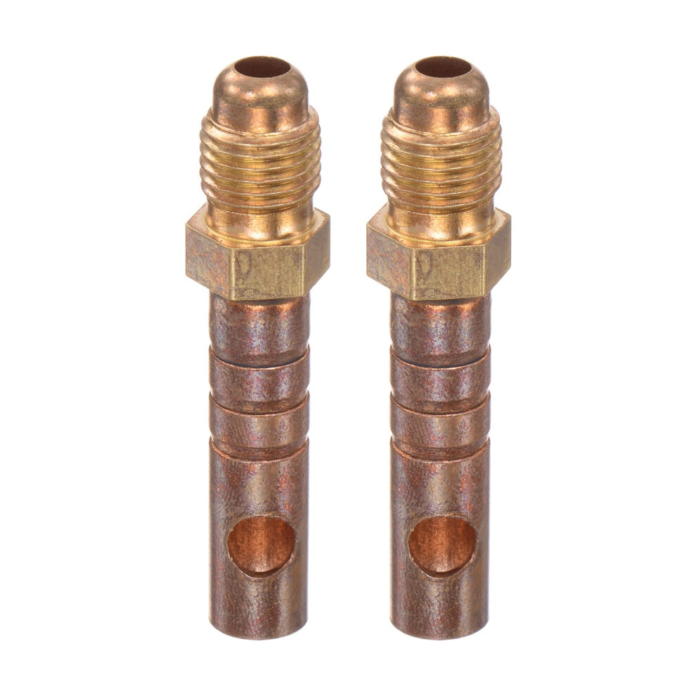 Pack Of 2 Tig Welding Torch Adapter For Wp17, Copper M10x1.0 Leak Connector 9771547203858