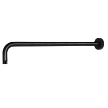 Extra Long Shower Arm 21 Inch Matte Black Finish with Flange for Rainfall Shower Head