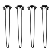28 Inch Heavy Duty Folding Hairpin Table Legs Set of 4 Black Metal for Coffee and Side Tables