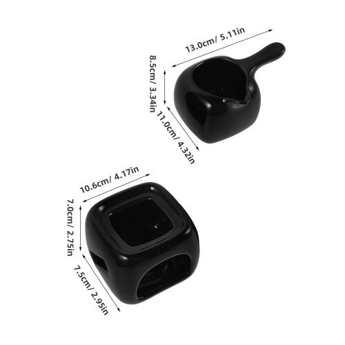 Black Ceramic Essential Oil Heater Aromatherapy Diffuser Burner 2