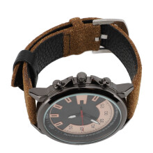 Orologio da uomo al quarzo sottile 4,4 cm 28 mAh retrò marrone