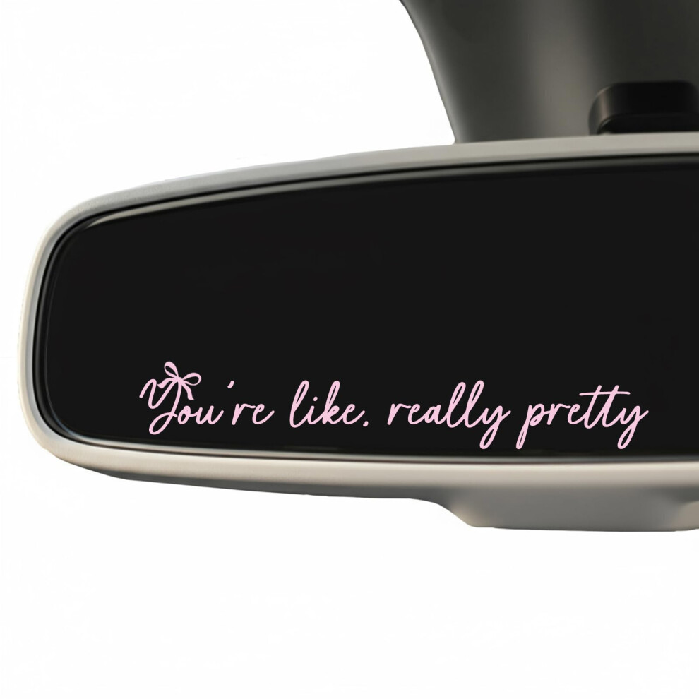 Vinyl Sticker With Bow Design, Cute Aesthetic Waterproof Decal For Laptop, Bottle, Mirror Â Pink 9771547204398