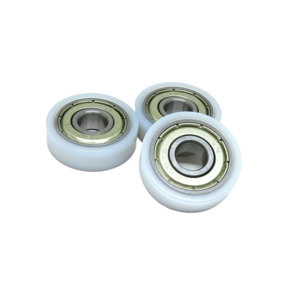 10Pcs 8X26x8mm 608Zz Bearing Pom Nylon Rubber Pulley Low Friction Smooth Rotation 9169991225814
