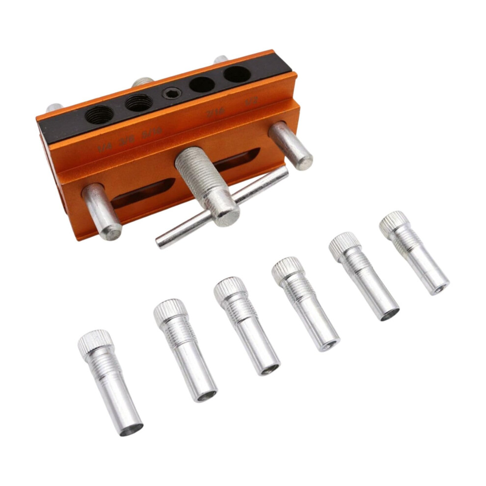 Adjustable Aluminum Doweling Jig With Measurement Scale For Precision Hole Alignment In Woodworking 9771547204411