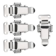 Stainless Steel Double Spring Loaded Latches 4PCS RustResistant Heavy Duty for Toolboxes and Cabinets