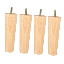 4Pcs Tapered Solid Wood Furniture Legs Durable Modern Replacement for Sofa Table Cabinet with Floor Protectors