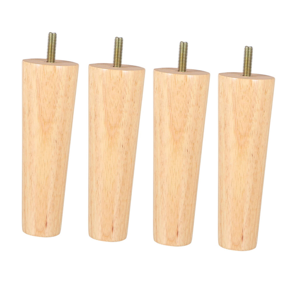 4Pcs Tapered Solid Wood Furniture Legs Durable Modern Replacement For Sofa Table Cabinet With Floor Protectors 9771547204534