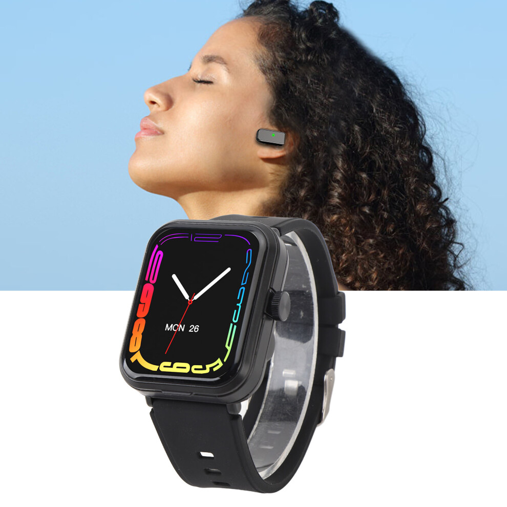 Smartwatch With Earbuds 1.85" Touch Screen Ip67 Water Resistant, Android Black 4981384229248