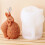 C DIY Cute Rabbit Candle Making Tool Plaster Doll Gift Easter Egg Soap Silicone Mould Chocolate Cake Decor 3