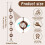 Rain Chain Circular Wind Chime Rain Chain for Gutter Decorative Rainwater Collection Chain with Bells 6
