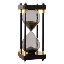 Große Sanduhr 60 Minuten, Sanduhr, Regenbogenglas-Sanduhr, Geschenk-Sanduhr, für Zuhause, Schreibtisch, Schwarz