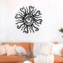 Sun God Metal Wall Art Indoor/Outdoor Decor -12.2In Coral Rust Proof Wall Decor for Bedroom,Garden,Patio and Farmhouse A