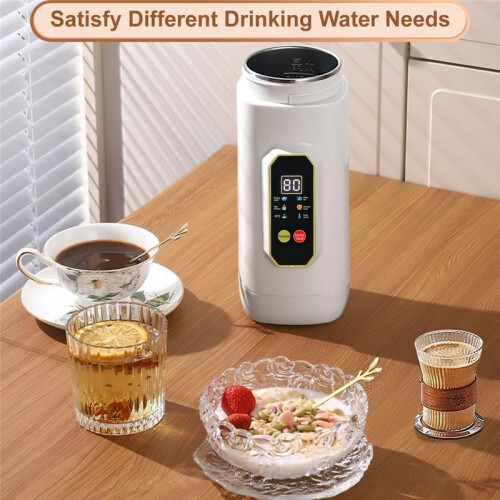 Travel Kettle, Small,450 Ml,Portable  Kettle with 6 Temperature Settings, LED Display,for Tea,Coffee,Camping Eu Plug 2