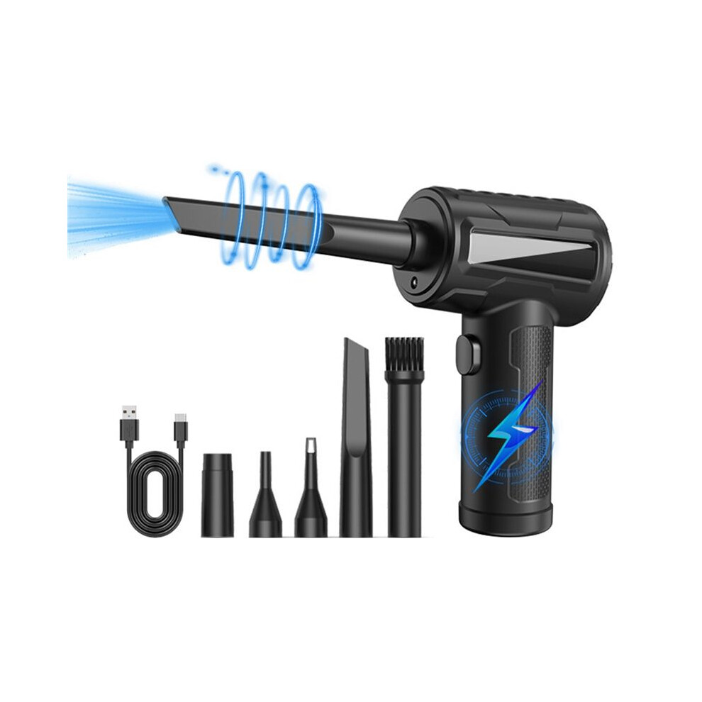 51000 Rpm Compressed Air Duster Blower Home Car Cordless Vacuum Cleaner Electric Air Duster For Computer Keyboard Black 6034100842141