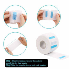 10 Rotoli di Laccetti di Carta Monouso per Taglio di Capelli, Totale 1000 Fogli, Strumenti per Parrucchieri con Collo Elastico In Carta Professionale