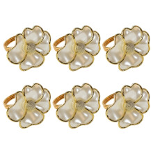 6pcs/lot fashion napkin ring white flower napkin ring hotel exquisite napkin button wedding table decoration napkin ring