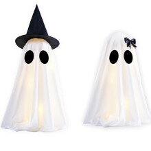 Light Halloween Decorations, Set of 2 DIY Spooky Ghosts Crafts, Scary for Halloween Decor Indoor Home