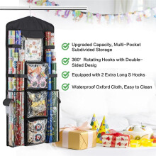 Inpakpapierorganizer - Hangende Opbergdoos voor Cadeaupapier, Dubbelzijdige Opbergdoos voor Inpakpapier over de Deur