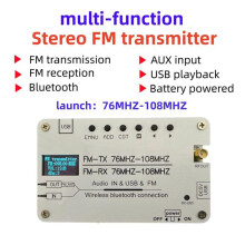 Multi Functional FM Transmitter  USB FM Transmitter FM Radio 76MHZ-108MHz Receiving and Transmitting AUX Audio