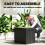 Outsunny Outsunny 93L Plastic Garden Storage Box, Storage Container w/ Handles, Black 3
