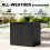 Outsunny Outsunny 93L Plastic Garden Storage Box, Storage Container w/ Handles, Black 6