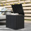 Outsunny Outsunny 93L Plastic Garden Storage Box, Storage Container w/ Handles, Black 7