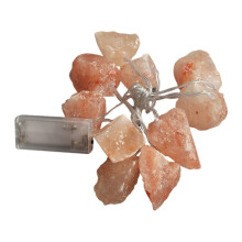 Luzes de Corda de Sal Do Himalaia Bateria 10 LED Luzes Quentes de Sal de Cristal Natural Corda de Luzes Internas e Externas Decoração de Casa