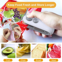2 Peças Máquina Seladora de Sacos de Calor Pacotes Seladores de Sacos Plásticos Seladores de Alimentos Clipe Sacos Seladores Portáteis de