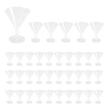 Plastic Martini Glasses, Clear Wine Glasses Reusable Party Cups Dessert Cups for Cocktail Champagne Flutes Dessert