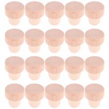 20 Pieces T Shape Wine Corks Tasting Corks T Shape Wine Corks with Beech Top Wooden Wine Bottle Stopper Stoppers Bottle