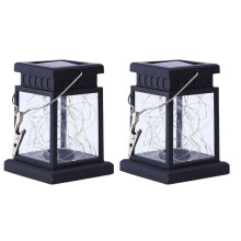 Solar Hanging Lantern Outdoor, Candle Effect Light, Garden Light Night Light Waterproof Pendant Light A