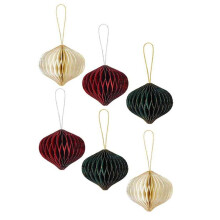 Xmas Paper Honeycomb Hanging Decoration New Year Christmas Tree Hanging Ornament Wedding Baby Shower Home Decor B
