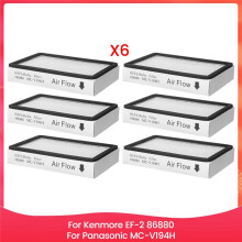 6PCS HEPA Filters for EF-2 86880 Exhaust Vacuum Compare to Replace Part 20-86880 (86880), 40320, EF2, 610445