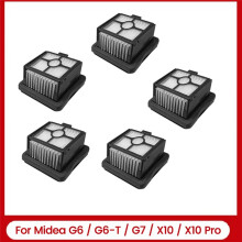 5PCS Hepa Filter for Midea G6 / G6-T / G7 / X10 / X10 Pro Floor Scrubber Replacement Spare Parts Washable Filters