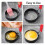 2 Peças de Anéis de Ovo de 3,5 Polegadas com Alça de Silicone, Molde Redondo para Muffins, Molde de Panqueca para Acampamento Interno 3