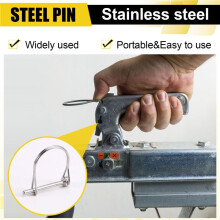 5PCS 4.8x50mm Steel Pin D Arch Wire Shaft Locking Lock Pin Safety Coupler Retainer Farm Trailers Cargo Boat Lawn Garden