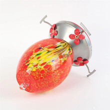 Feeder, Large Glass Bird Feeder for Outdoor Use with Ant Proof Hooks