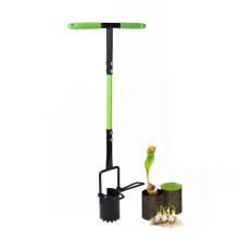 Bulb Planter Tool Crocus Long Handled Transplanter Comfortable T-Shaped Handle Multi-Purpose Gardening Tool for Weeding