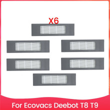 6st Vacuum HEPA Filter Set för  Deebot T8 T9 Dammsugartillbehör Ersättningsdelar