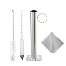 Kit de Taza de Prueba de Hidrómetro - Kit de Densidad de Jarabe de Arce, Baume y Escala, Kit de Jarabe de Arce de Acero Inoxidable