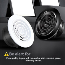 Air Intake Round Fresh Air Outlet Fresh Air System Air Outlet Exhaust Hood Ventilation Outlet Black