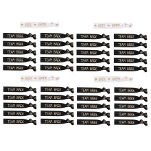 44PCS Team Bachelorette Wristbands Bracelet Hair Ties Bachelorette Party Wedding Bridal Shower Supplies B