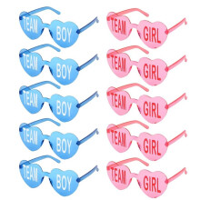 10Pcs Gender Reveal Glasses   Sunglasses Frameless Team Girl and Boy Baby Shower Decor for Gender Reveal Party