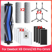 Set di Accessori per Deebot X8 Omni/X8 Pro Omni: Spazzola Principale In Gomma, Filtri HEPA, Rulli Tergicristallo, Spazzole Laterali, Sacchetti