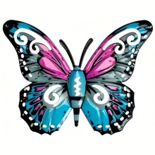 Iron Butterflys Wall Art Decorations,Metal Butterfly Sculptures for Garden, Yard Decor, Hanging Butterfly Statues