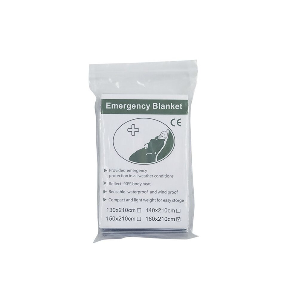 Rescue Emergency Blanket Space Thermal Survival Blanket Warm Blanket Thermal Insulation Sleeping Blanket 160X210cm 6032694912158