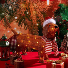 Luces Navideñas Dachshund Decoraciones Navideñas Brillantes Dachshund Decoraciones Navideñas para las Fiestas