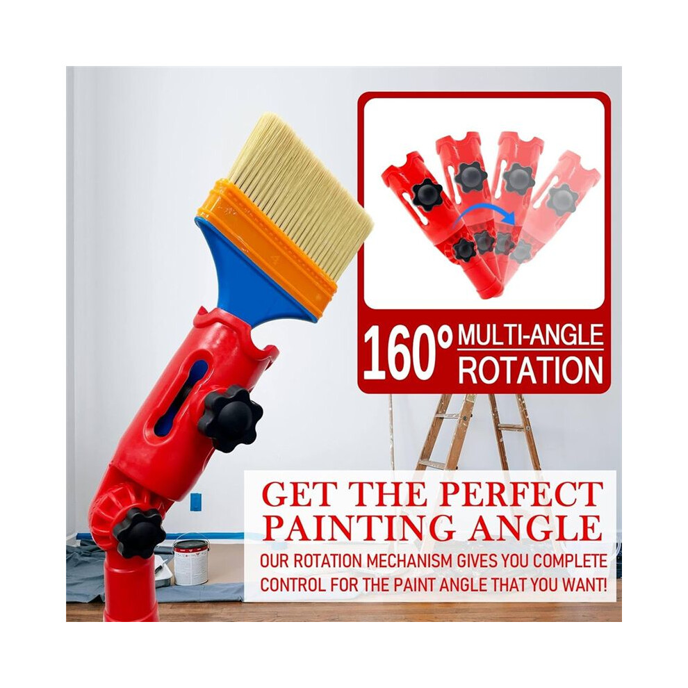 Multi-Angle Paint Brush Extender, Extension Pole Attachment Holder For Paint Brush,Roller, Secure Handle Grip 6033968160534