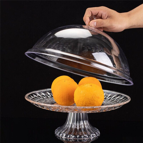 Cake Tray with Lid Cake Tray Portable Dustproof Cake Stand A 2